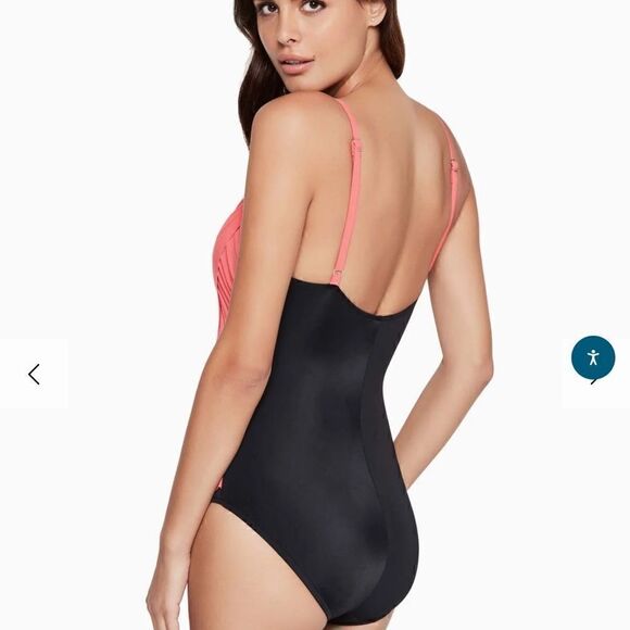 CORAL TROPICS BY APOLLO SWIMWEAR Cut Out One Piece Swim Suit - Picture 6 of 6